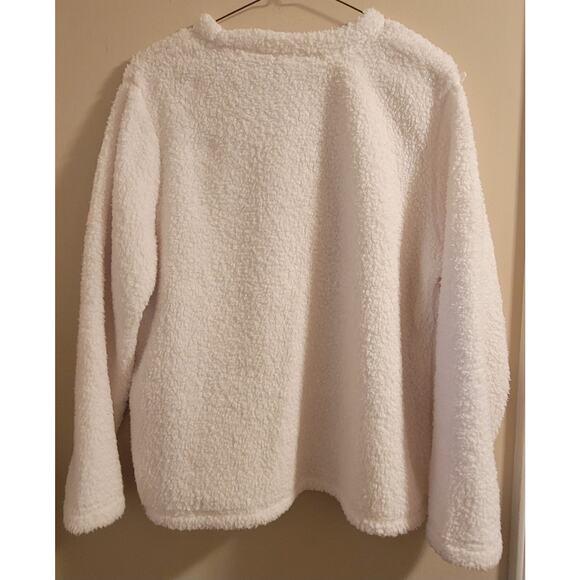 Holiday Time Sweater Size XL (16-18) Women Soft Ivory Pullover Ugly Christmas - Picture 2 of 7